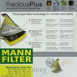 3x Mann Filtre Filtre D'Habitacle mannol Filtre à Air Ford Focus Choucas Dbw 1.4
