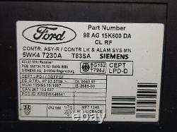 Ford Focus 1.416v Kit Calculateur Moteur 98ab-12a650-cbg Lp4 332