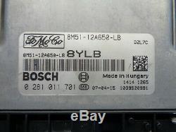 Ford Focus 1.6 Tdci Kit Démarrage Calculateur Moteur 0281011701 8m51-12a650-lb