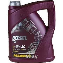 Huile moteur 5L MANNOL Diesel Tdi 5W-30 + Mann-Filter filtre Mazda Cw 1.6 De CD