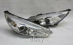 LED Béquille Kit de Phare Pour Ford Focus MK3 14-18 Cff Regardez Chrome + Moteur