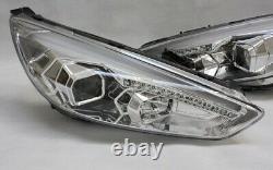 LED Béquille Kit de Phare Pour Ford Focus MK3 14-18 Cff Regardez Chrome + Moteur