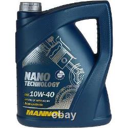 MANNOL 5L Nano Tech 10W-40 huile moteur + Mann-Filter Pour Ford Focus III Break
