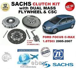 Pour Ford Focus C Max 1.8 TDCI 115 BHP Clutch Kit 2005-2007 W VOLANT CSC Boulons